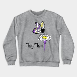 They/Them non-binary shirt with flag colors Crewneck Sweatshirt